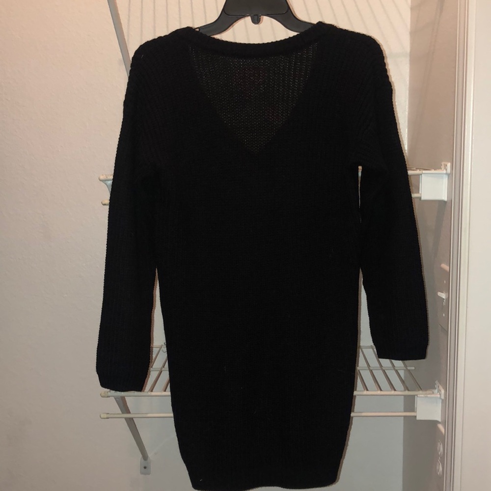 Lulu’s. Black Long Sleeve Sweater Dress. Size XS